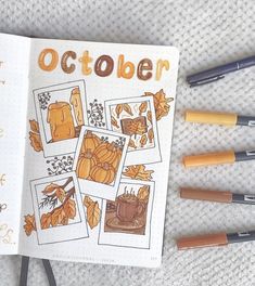 October Planner, Bullet Journal October, Bullet Journal Cover