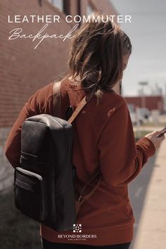 Calling all travelers! Meet your new must-have travel accessory: The Black Leather Commuter Backpack. Stay organized and stylish on the go with this sleek and functional backpack designed to elevate your travel experience. Perfect for daily commutes, weekend getaways, and everything in between. Modern Standard Backpack With Waxed Finish, Modern Waxed Finish Standard Backpack, Rectangular Waxed Finish Backpack For On-the-go, Functional Leather Backpack With Cell Phone Pocket For Everyday, Functional Leather Backpack With Waxed Finish For Daily Use, Leather Backpack With Waxed Finish For On-the-go, Leather Backpack With Waxed Finish, Functional Leather Satchel Backpack For On-the-go, Versatile Leather Backpack With Cell Phone Pocket For Everyday