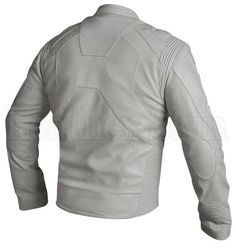 Leather Skin Men Biker Motorcycle White Genuine Leather Jacket White Fitted Leather Outerwear, Fitted White Leather Outerwear, White Fitted Biker Jacket, White Moto Leather Jacket, White Biker Leather Jacket For Winter, White Moto Leather Jacket With Long Sleeves, White Leather Long Sleeve Outerwear, White Fitted Biker Outerwear, Fitted White Biker Outerwear