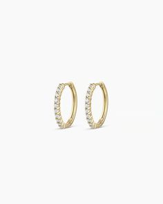 Diamond 15 mm Hoops – gorjana Everyday Oval Stackable Jewelry, 14k Gold Hoop Jewelry Si Clarity, Classic White Gold Stackable Earrings, Fine Jewelry Everyday Hoop, Everyday Fine Jewelry Hoop, Stackable Oval 14k Gold Jewelry, Fine Jewelry Stackable Hoop, Stackable White Gold Hoop Jewelry, Classic Oval Stackable Jewelry