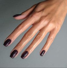 Squavol Nails Acrylic Short, Classy Nail Polish Colors, Classiest Nails, Nail Colors Winter Classy, Squoval Nails Design, Espresso Nails, Squoval Nails, Casual Nails, Her Nails