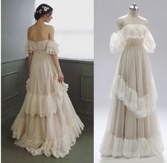 Off Shoulder Wedding Dresses Bridal Gown WD09 sold by dressydances on Storenvy Fairy Prom Dresses Luulla, Polka Dot Wedding Dress, Backless Bridal Gowns, Princess Bridal Gown, Polka Dot Wedding, Victorian Wedding, Fairytale Dress, Lace Ruffle, Dream Wedding Dresses