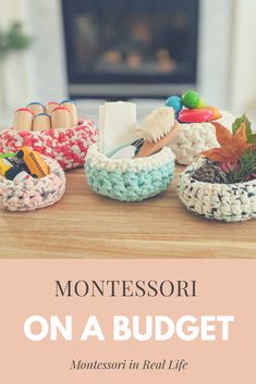 montessori on a budget with text overlay