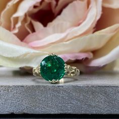 🐣. Offer Xtras! Art Deco Emerald Engagement Ring, Unique Emerald And Diamond Ring, Round Emerald May Birthstone Ring, Solid 14k Yellow Gold Ladies Ring 6227 for $615.0 #PromiseRing #ArtDeco #EngagementRing #14kGoldRing #GiftForHer #RoseGold #UniqueEmeraldRing #MayBirthstoneRing #EmeraldRing #AnniversaryRing Green 14k Gold Rings With Accent Stones, Green 14k Gold Ring With Accent Stones, 14k Gold Green Rings With Accent Stones, Formal Green Topaz Ring, Green 14k Gold Birthstone Ring With Accent Stones, Emerald Rings With Prong Setting And Round Cut, Emerald Ring With Prong Setting And Round Cut, Green Topaz Ring For Formal Occasions, Emerald Ring With Prong Setting In Round Cut