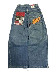 Xituodai Y2K streetwear painted denim letter printed wide leg pants men's hip hop skateboard trend hot selling straight trousers ins M:Waist 83 Thigh 70 Hips 120 Length 106 L:Waist 87 Thigh 72 Hips 124 Length 108 XL:Waist 91 Thigh 74 Hips 128 Length 110XXL:Waist 95 Thigh 76 Hips 132 Length 112 Unit:cm Size mearsured by ourselves, sometimes has some errors, but always within 3cm." Please note 1 cm= 0.39 inch,1 inch =2.54 cm. Please feel free to contact us when finding difficulty in choosing size, Retro Blue Jeans With Graphic Print, Skateboard Pants, High Waisted Baggy Jeans, Mode Hippie, Hip Hop Jeans, Denim Pants Mens, Denim Decor, Jean Vintage