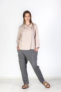 "Breathable natural linen jacket is designed with quality and fashion in mind. Made of high quality material this handmade jacket is soft touch, durable and comfortable to wear. Ideal for formal or informal occasion. Style: wrap Pockets: no Details: *Colour shown: black *Model is wearing size M *Medium weight *Maternity-friendly *Relaxed fit *Not-ironed (and no need to) *Handmade by @LinenCloud Easy care: - Machine wash gentle - Wash seperately or with similar colours - Tumble dry on low heat - Beige Flax Long Sleeve Top, Beige Long Sleeve Flax Top, Linen Outerwear For Casual Gatherings In Spring, Beige Linen Casual Cardigan, Casual Linen Spring Cardigan, Casual Linen Cardigan For Spring, Casual Beige Linen Cardigan, Relaxed Linen Long Sleeve Cardigan, Linen Outerwear For Layering With Relaxed Fit