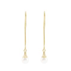 Crafted with 14K yellow gold and featuring exquisite cultured Akoya pearls, these earrings are both elegant and timeless. Evening Akoya Pearl Drop Earrings, Elegant 14k Yellow Gold Linear Earrings, Akoya Pearl Drop Dangle Earrings, Elegant Long Drop Pearl Pendant Earrings, Akoya Pearl Drop Earrings, Graceful Pearl White Earrings For Formal Occasions, Elegant Long Drop Linear Earrings, Dangle Akoya Pearl Earrings For Pierced Ears, Graceful Pearl Earrings For Formal Occasions