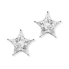 We're seeing stars! Our diamond star studs are for all the celestial beings. Set with bright white diamonds, these star stud earrings bring an unexpected playfulness to any ear stack. These studs are the perfect size to shine when worn alone and also stack with your other Henri Noël pieces. .5 total carat weight 14k white gold Benefits of Solid 14k Gold Jewelry Most loved for its durability and longevity Can be worn daily and requires less maintenance and care than plated, vermeil, or silver jew Star-shaped Diamond Earrings With Accents, Vega Star, Silver Jews, Diamond Star Earrings, Celestial Beings, Star Stud Earrings, Gold Number, Ear Stack, Star Sapphire