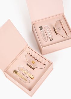 Searching for the perfect gift for your bridesmaids? Look no further. The Bridesmaid Gift Set is a curated collection of accessories for your party. The Gift Set includes: Personalized Demi Clip in metal colour & letter of choice (18K gold plated) Creaseless Clips in with metal colour matching to the Personalized Demi Clip The Bridesmaid Gift Set is final sale. Creaseless Clips, Claw Clips For Thick Hair, Clips For Thick Hair, Bridesmaid Photoshoot, Bridesmaids Gift Sets, Gift Sets For Her, Gold C, Colour Matching, Maid Of Honour