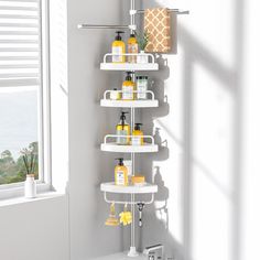 PRICES MAY VARY. Durable Construction: Aisslro shower caddy tension pole is made from strong 6mm 304 stainless steel, much thicker and sturdier than the common 0.3mm poles. This material is rust-resistant, waterproof, and scratch-proof, providing up to 8 years of durability, even in wet environments Heavy-Duty Load Capacity: With reinforced shelves, thicker stainless steel rods, and a special spring lock, this shower organizer can hold up to 50 lbs. It has been tested to ensure bottles stay in p Inside Shower Organization, Bathtub Organization, Shower Corner Shelf, Bathroom Corner Shelf, Bath Rack, Corner Shower Caddy, Standing Shower, Shower Rack, Shower Organization