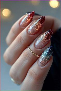 Glitter Nail Art Sparkle, Nails Design With Glitter, Fall Nails Glitter, Trendy Glitter Nails, Glitter Nails Ideas, Sparkling Nails, Glitter Tip Nails, Glitter Tips, Unghie Sfumate