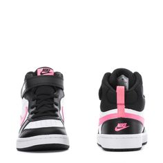 Crafted with a classic hoops design, the Nike Court Borough Mid 2 kids' athletic shoes are perfect for the sports fan in your life who loves basketball. These mid-cut collar shoes are perfect for playing sports and everyday comfort. The lace-up system adds support, while the rubber cup sole provides comfort and cushioning to keep your kiddo moving with ease. Durable leather upper. Hook-and-loop strap for secure fit. Padded collar and tongue. Stitched rubber cup sole for extra cushioning and comf Nike Court Borough Mid 2, Court Borough Mid 2, Black Sunset, Nike Court Borough, Kids Athletic, Shoe Crafts, Playing Sports, Love And Basketball, Kids Nike