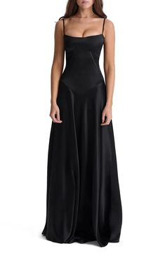 HOUSE OF CB Anabella Lace-Up Satin Gown | Nordstrom House Of Cb Dresses, Estilo Hippie, Evening Dress Floor Length, Prom Dress Inspiration, House Of Cb, Grad Dresses, Satin Maxi, Satin Gown, Satin Maxi Dress