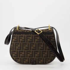 Sac C'mon Fendi pour femme. Monogram Canvas Shoulder Bag With Gold-tone Hardware, Classic Monogram Canvas Satchel With Gold-tone Hardware, Classic Evening Flap Bag With Logo Hardware, Modern Brown Shoulder Bag With Logo Hardware, Chic Formal Flap Bag With Logo Hardware, Monogram Canvas Satchel Flap Bag With Gold-tone Hardware, Formal Monogram Canvas Shoulder Bag With Detachable Strap, Formal Shoulder Bag With Detachable Strap In Monogram Canvas, Brown Business Shoulder Bag With Logo Hardware