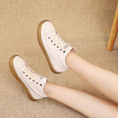 Tired of wearing high heels? Looking for casual comfortable flat shoes? This will be one of best choice with this casual white shoes for you. Cheep price and nice quality.(FREE SHIPPING) Casual White Shoes, Ankle Sneakers, Flats Shoes Comfortable, White Casual Shoes, Casual Ankle Boots, Chunky Heels Sandals, Winter Boots Women, Womens Sandals Flat, Casual Flats