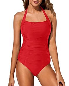 This retro one piece swimsuit is classic and elegant, tummy control and sexy backless details, which makes you more attractive, charming and confident.Features Imported Halter neck, backless Tummy control, slimming Removable padded, push up bra Vintage, retro, elegant Swimwear type: one piece Materials & Care 82% nylon, 18% spandex Hand wash Swimsuits Vintage, Bra Vintage, Bathing Suit For Women, Retro One Piece Swimsuits, Swimsuits Women, Elegant Swimwear, Halter Bathing Suit, One Piece Ship, Vintage Swimsuits