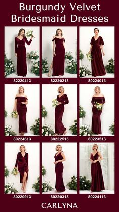 the bridesmaid dresses are all different colors