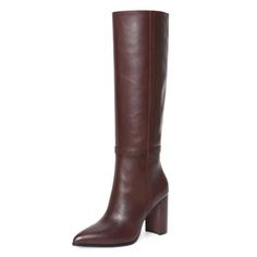 TAAFO Shoes Women's High Heels Boots Leather Knee Length Women's Boots Brown-34 Brown Boots Women, High Heels Boots, Heels Boots, Boots Leather, Boots Brown, Artificial Leather, High Heel Boots, Womens High Heels, Brown Boots