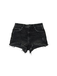 Zara Denim Shorts Size: 4 Bottoms - used. 100% Cotton | Zara Denim Shorts: Black Bottoms - Size 4 Cute Cheap Zara Bottoms, Black Shorts Jeans, Black Mid-rise Washed Bottoms, Black Washed Mid-rise Bottoms, Mid-rise Washed Black Bottoms With Frayed Hem, Medium Wash Relaxed Fit Bottoms In Grunge Style, Grunge Relaxed Fit Medium Wash Bottoms, Grunge Style Medium Wash Relaxed Fit Bottoms, Grunge Medium Wash Relaxed Fit Bottoms