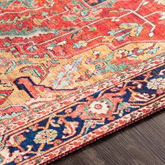 Surya Iris 27610 Area Rugs | Bohemian rectangular Oranges Area Rugs | Rugs Direct Traditional Style Homes, Rug Direct, Orange Area Rug, Bohemian Area Rugs, Red Area Rug, Brick Red, Brown Rug, Hand Tufted Rugs, Accent Rugs