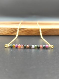 💗 It is now much easier to choose a gift for your lover, mother, friends. Handmade necklaces Tourmaline stones were used. You can choose the chain length above. Gold plated stainless steel is used. The beads are 4mm in size. You can find all other necklaces in our store. Instagram Profile : @lightcropjewelry Tourmaline Jewelry With Round Beads As Gift, Dainty Tourmaline Necklace For Gift, Spiritual Tourmaline Jewelry Gift, Spiritual Tourmaline Jewelry As A Gift, Tourmaline Jewelry With Natural Stones For Gifts, Minimalist Gemstone Beads Necklace As Gift, Multicolor Tourmaline Jewelry For Gifts, Crystal Necklaces With Gemstone For Gift, Tourmaline Pendant Necklace Gift