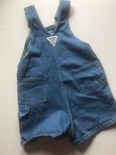 "Waist 11\"/length 20\"/Smoke free home labeled 4T but being true vintage Please pay attention to measurements/Smoke free environment/Snap crotch for easy changing(14)" Vintage Light Wash Denim Overalls, Vintage Cotton Medium Wash Shortalls, Retro Cotton Dark Wash Shortalls, Retro Dark Wash Cotton Shortalls, Vintage Light Wash Overalls With Pockets, Vintage Denim Shortalls In Medium Wash, Vintage Denim Blue Cotton Shortalls, Vintage Denim Shortalls, Vintage Denim Overalls In Medium Wash