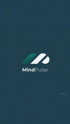 the logo for mindpuise is shown on a dark blue background with green leaves