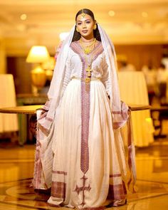 Graceful Blush Bloom: Modern Menen Fabric in Habesha Kemis – TheEthiopianStore Eritrean Dress, Habesha Dress, Ethiopian Dress, Habesha Kemis, Black Love Art, Wedding Art, Black Love, Wedding Couples, Traditional Outfits