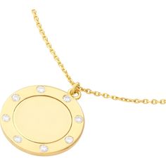 Cherish the blend of style and substance with the exquisite craftsmanship of the Diamond Trim Disc Medallion Necklace from Olas d'Oro. This masterpiece of fine jewelry is more than just an accessory; it's a symbol of timeless elegance and devotion. Crafted from 14K yellow gold, this necklace exudes warmth and radiance, making it the perfect gift for the special woman in your life.The focal point of this necklace is the 1/15 carat diamond-encrusted disc, which shimmers with a captivating brillian Elegant 14k Yellow Gold Coin Necklace, Luxury Gold Plated Tarnish Resistant Coin Necklace, Luxury Yellow Gold Jewelry With Round Stone, Luxury Gold-plated Tarnish-resistant Coin Necklace, Luxury Tarnish Resistant Gold Plated Coin Necklace, Luxury Tarnish-resistant Gold-plated Coin Necklace, Luxury Tarnish-resistant Coin Pendant Necklace, Luxury Tarnish-resistant Pendant Coin Necklace, Luxury Tarnish-resistant Medallion Necklace