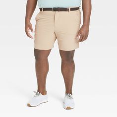 Why we're ALL IN: Solid-hued golf shorts are made with quick-dry fabric with moisture-wicking properties to help keep you cool and dry during golf, travel or leisurely walks. They're designed with 4-way stretch to help you move in absolute comfort, while the UPF 50+ rated material offers UV protection. They feature a belt-loop waistband with a fly zipper closure, while a zippered pocket plus side and back pockets complete the design with functional flair. All in Motion™: Made for every move, pri Summer Golf Shorts With Moisture-wicking, Summer Golf Moisture-wicking Shorts, Moisture-wicking Golf Shorts For Summer, Moisture-wicking Shorts For Summer Golf, Moisture-wicking Golf Shorts, Summer Golf Shorts With 4-way Stretch, 4-way Stretch Golf Shorts For Summer, Golf Travel, All In Motion