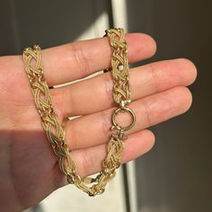 Estate/ vintage 14KT yellow gold open weave interlocking links style 15” necklace with toggle clasp. Very good condition, see pictures. Weighs approx.: 13.90 Grams 15”length, but may feel snugger on due to thickness. Very Good Estate Condition Toggle Clasp Design 15 Necklace, Toggle Necklace, Open Weave, Toggle Clasp, Weaving, Yellow Gold, Health, Yellow, Gold