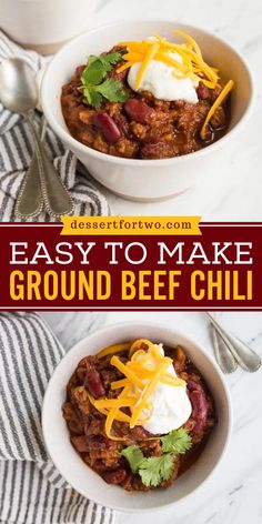 Warm up with Easy Ground Beef Chili, the ultimate comfort food recipe! This cozy dinner idea features lean ground beef, fire roasted green chiles, crushed tomatoes, and chili beans, all cooked to perfection in a Dutch oven. Make it tonight and enjoy every bite! Easy Ground Beef Chili, Comfort Food Dinner Ideas, Chile Beans, Ground Beef Chili Recipe, Food Dinner Ideas, Easy Healthy Soup, Ground Beef Chili, Batch Recipes, Favorite Chili Recipe