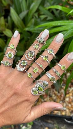 You will receive the peridot ring of your choice. Each ring is pictured and numbered for choosing. All rings are set in .925 sterling silver or plated in gold over silver Choose your size at checkout Peridot Gemstone Stackable Rings For May Birthstone, Stackable Peridot Gemstone Rings For May Birthstone, Dainty Peridot Ring Gift, Dainty Peridot Ring For Gift, Peridot Gemstone Stackable Rings As Gift, Unique Peridot Jewelry For May Birthstone, Peridot Gemstone Stackable Rings, Peridot Ring Gemstone Gift, Peridot Gemstone Ring Gift