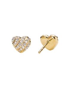 David Yurman Cable Collectibles Heart Stud Earrings in 18K Yellow Gold with Pave Diamonds Diamond Heart Earrings In Yellow Gold For Wedding, Yellow Gold Heart Cut Brilliant Earrings, Wedding Heart Earrings In Yellow Gold With Prong Setting, Yellow Gold Heart Earrings With Prong Setting For Wedding, Yellow Gold Diamond Heart Earrings For Wedding, Formal Heart-shaped Yellow Gold Diamond Earrings, Wedding Yellow Gold Heart Earrings With Prong Setting, Gold Brilliant Cut Heart Earrings For Formal Occasions, Gold Heart Earrings With Brilliant Cut For Formal Occasions