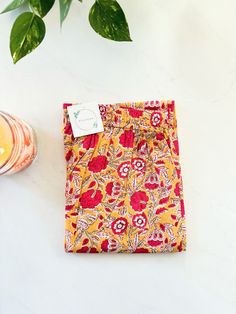 100% cotton pajama pants, elastic waistband with drawstring, deep pockets. Soft, cute, comfy sleep pants. No shrinkage, non-stretch. FREE shipping. Usually ships same day from a small business in North Carolina, USA 🇺🇸 Perfect as new mom sleepwear, girls weekend trip, sleepover, bridal shower party, bachelorette, ladies pjs. These pj pants come in a vibrant design that has a radiant yellow background adorned with delicate pink flowers. Size chart: Small Waist - 28.5 inches, Hips - 38 inches, Length - 37 inches Medium Waist - 30.5 inches, Hips - 40 inches, Length - 37 inches Large Waist - 33.5 inches, Hips - 43 inches, Length - 37 inches X-Large Waist - 37.5 inches, Hips - 47 inches, Length - 37 inches Why choose 100% cotton sleepwear? Cotton is a natural fabric that will keep you cool in Pjs Pants, Pajama Pants Women, Cotton Pajama Pants, Womens Pjs, Petite Plus Size, Womens Pajamas Pants, Cotton Sleepwear, Soft Cute, Sleep And Loungewear