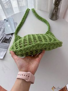 BirdinBag - Chic Hollowed Out Crochet Shoulder Bag for Women - Spacious & Minimalist Design Bags Pattern, Orange Coffee, Crochet Shoulder Bag, Green Baby, Crochet Bag Pattern, Crochet Bags, Bag For Women, Bag Pattern, Crochet Bag