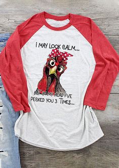 I May Look Calm Turkey T-Shirt Tee. This pretty t-shirt is perfect for any Thanksgiving celebration. The fabrics blend of cotton, polyester, and rayon makes this T-shirt super soft to the touch. Its softly flowing silhouette means this very feminine companion offers great comfort wherever you go. #thankful #Thanksgivingoutfits #Thanksgivingfashion #Thanksgivingtshirts #Thanksgivingtee Thanksgiving Fashion, Thanksgiving Outfit, A Chicken, Shirt Ideas, Online Clothing