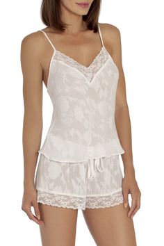 Lace Sleepwear With Floral Print For Loungewear, Lace Sleepwear With Floral Print, Floral Lace Sleepwear, Floral Print Camisole Sleepwear For Loungewear, Sleeveless Lace Sleepwear For Vacation, Lace Cami Sleepwear With Delicate Straps, Sleeveless Lace Sleepwear With Floral Print, Spring Sleepwear With Delicate Lace For Loungewear, Delicate Lace Sleepwear For Loungewear In Spring