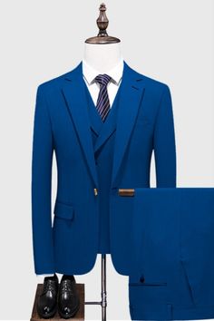 Looking to add a timeless piece to your wardrobe for all your formal occasions? Our bespoke azure blue suit is the perfect fit! We will personalize the three-piece suit according to your measurements and style preferences, using hand-stitching techniques. You can either purchase the suit now or further customize it by selecting from the options below.
#azureblue #bluesuits #formalsuits #custim suits Blue Slim Fit Suits With Notch Lapel, Blue Single Button Suit With Suit Collar, Blue Single-button Suits With Suit Collar, Blue Slim Fit Suit In Suiting Fabric, Blue Slim Fit Suits In Suiting Fabric, Classic Blue Three-piece Suit With Single Button, Blue Three-piece Suit With Notch Lapel For Business Casual, Light Blue Business Suit With Suit Collar, Fitted Single Button Blue Suit