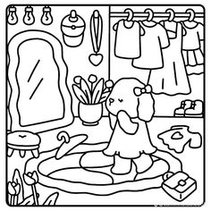 Cute Coloring Pages Christmas, Bold Coloring Pages, Bold And Easy Coloring Page, Cute Lineart, Bobbie Goods Coloring Pages, Cute Coloring Page, Coloring Pages Aesthetic, Coloring Pages Christmas