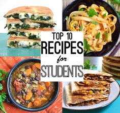 the top 10 recipes for students