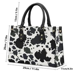 Grab the hottest fashion statement of the season with this Moo-licious Cow Print Luxury Tote Handbag! Perfect for giving your everyday look a sweet and sassy twist, this bag is sure to turn heads. It's made from a high-quality, durable material that will keep your belongings safe and secure making it as functional as it is fashionable. Moo-ve over handbags, this moo-tastic tote can't be beat! Features: . 100% high-grade vegan leather . Polyester lining w/ 2 internal pockets . Reinforced handles Tote Handbag, Cow Print, Everyday Look, Tote Handbags, Phone Numbers, High Grade, Fashion Statement, Fashion Bags, Vegan Leather