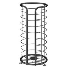 a tall metal rack with wire on top