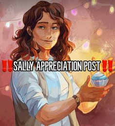 a woman holding a cupcake in her hand with the words, salty appreciation post