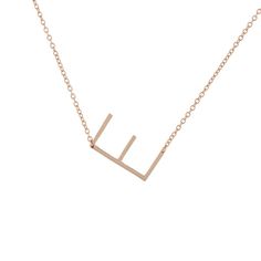 Minimalist Tan Jewelry For Everyday, Everyday Rose Gold Initial Necklace With Adjustable Chain, Everyday Minimalist Tan Jewelry, Minimalist Rose Gold Initial Necklace, Minimalist Rose Gold Everyday Initial Necklace, Minimalist Tan Initial Necklace, Minimalist Everyday Rose Gold Initial Necklace, Modern Everyday Initials Name Necklace, Minimalist Monogram Initial Necklace In Tan