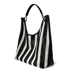 Free U.S. shipping. Style: Kintting , color:Black, suite for season：Spring, Summer, Autumn, Winter ，Anniversary, Going out, Hanging out, Travel, Material Cotton, Black and White Stripe Knit Shoulder Tote Summer Bags Trendy Black Crochet Bag For Shopping, Casual Black Hobo Bag For Summer, Black Summer Shoulder Bag For Shopping, Black Shoulder Bag For Summer Shopping, Chic Black Shoulder Bag For Summer, Trendy Black Woven Hobo Bag, Elegant Black Woven Hobo Bag, Black Woven Shoulder Bag For Spring, Black Spring Hobo Shoulder Bag