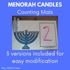 an image of menorah candles counting mats