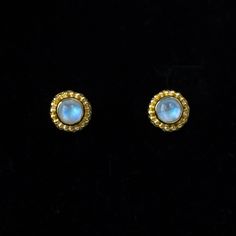 These gold Rainbow Moonstone stud earrings are handcrafted in 18K Gold Vermeil in traditional Balinese-style settings. Whether adorning your first, second, or third ear piercings, the versatile earrings seamlessly complement any ensemble and can be effortlessly paired with my other earring designs for a personalized touch of sophistication. Experience the enchanting properties of Rainbow Moonstone as its ethereal glow enhances your intuition, provides protection, and attracts love. Each time you Three Ear Piercings, Balinese Style, Ring Bracelet Chain, Earring Designs, Moonstone Earrings, First Second, Moonstone Jewelry, Gold Collection, Gold Earrings Studs