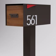 Made of steel with a powdercoated finish. Features aluminum magnetic numbers. Post mounting; hardware included. Spot clean. Address Signs For Yard, Custom Mailbox, Front Door Hardware, Mailbox Address, Custom Mailboxes, Modern Mailbox, Mailbox Post, Mounted Mailbox, Silver Numbers