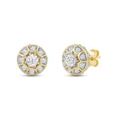 Think your outfits could use a boost of shimmer and style? Don this pair of diamond studies. Each earring is decorated with a diamond central stone enhanced by a decorative halo of more diamonds. Infinity Jewelry, Gorgeous Engagement Ring, Diamond Stud Earrings, Diamond Stud, Conflict Free Diamonds, Diamond Earrings Studs, High Quality Jewelry, Diamond Gemstone, Diamond Studs